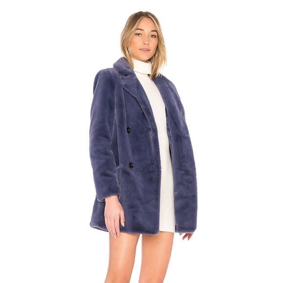 NWT - REVOLVE - EAVES | MIA COAT IN BLUE STEEL - Picture 3 of 8